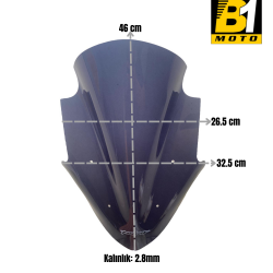 Bajaj Pulsar NS 200 Siperlik Camı 2011-2024 Uyumlu- Füme